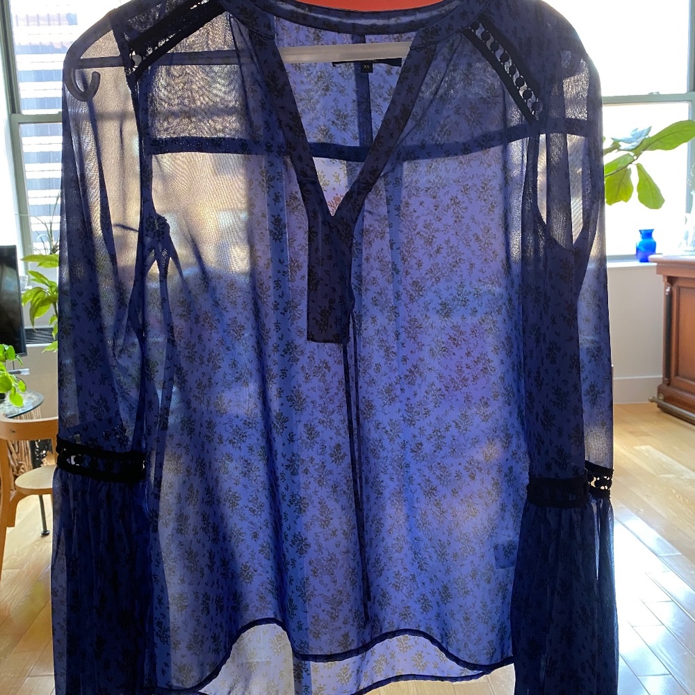 original Nanette Lepore blouse with flared sleeves